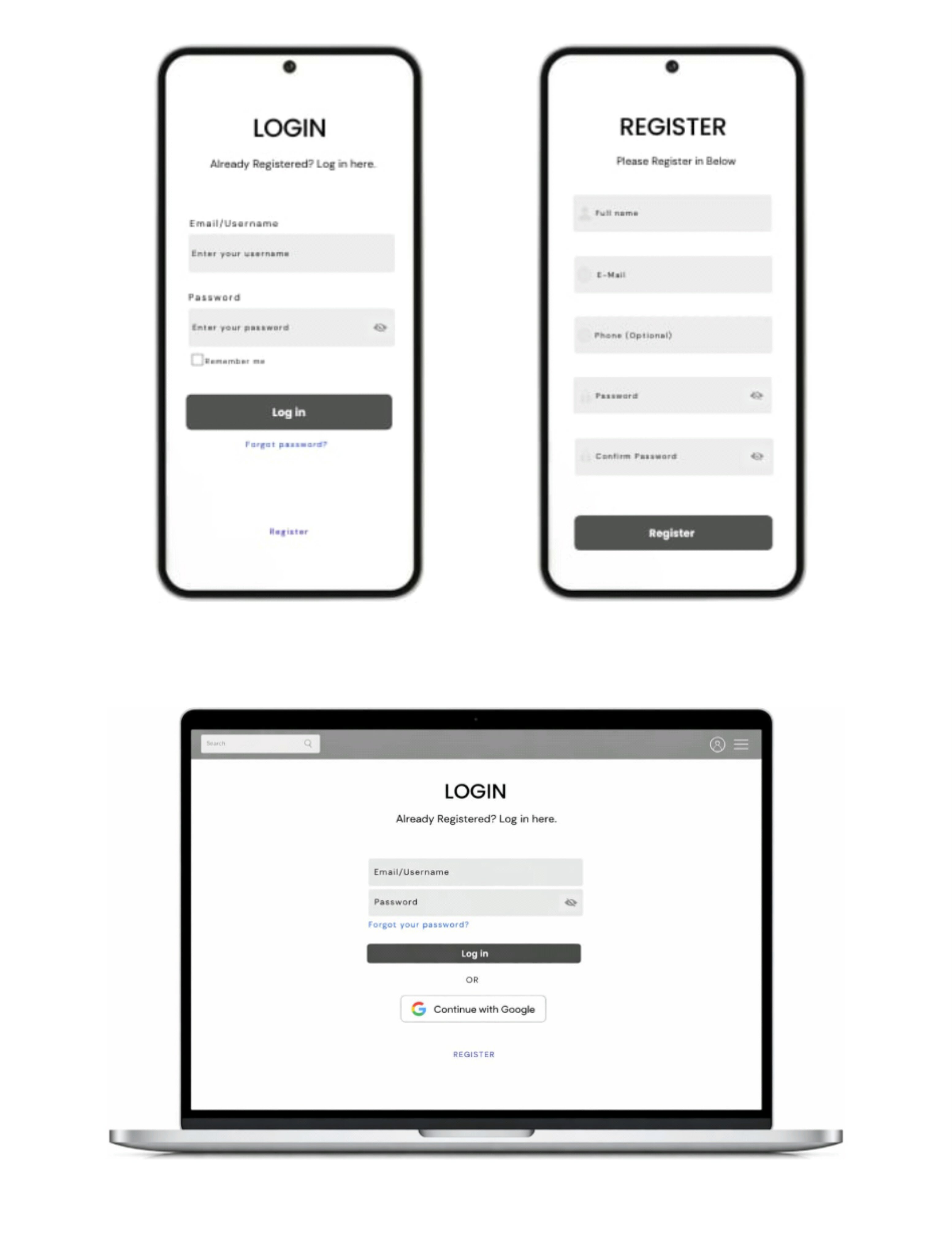 Responsive Wireframes